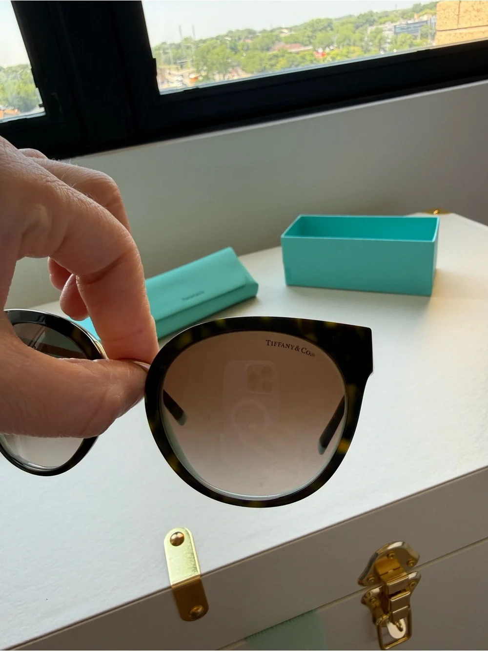 Tiffany & Co. Cat Eye Sunglasses - Brown Gradient Lenses
